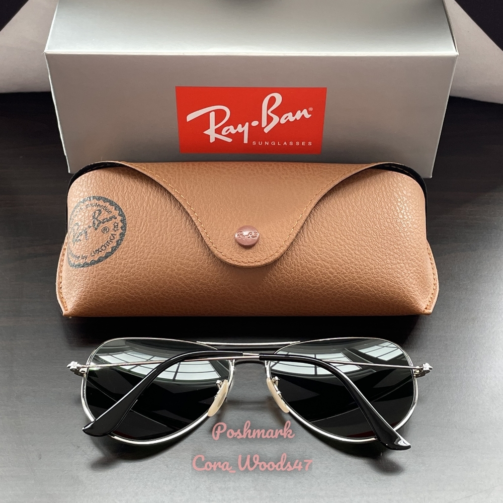 RayBan Aviator Silver Flash Lenses RB3025 Silver Frame 58 / 62 Unisex New - Picture 8 of 16